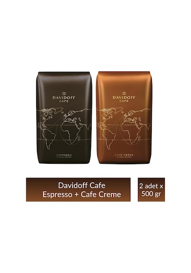 Davidoff Cafe Crema Ve Espresso Whole Beans Çekirdek 500 Gr X 2 Adet Çekirdek