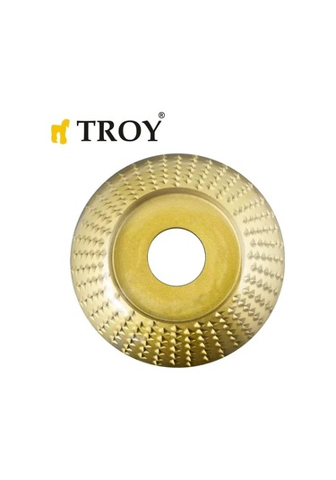 Troy 25077 Avuç Taşlama İçin Ahşap Aşındırıcı Disk, Yarı Küre, 125mm