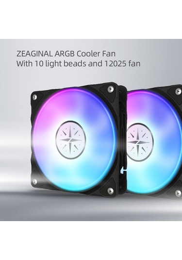 Novahub Zeagınal 120mm Argb Hidrolik Fan - Düşük Gürültü, Yüksek Performans, Rgb Işık Etkisi