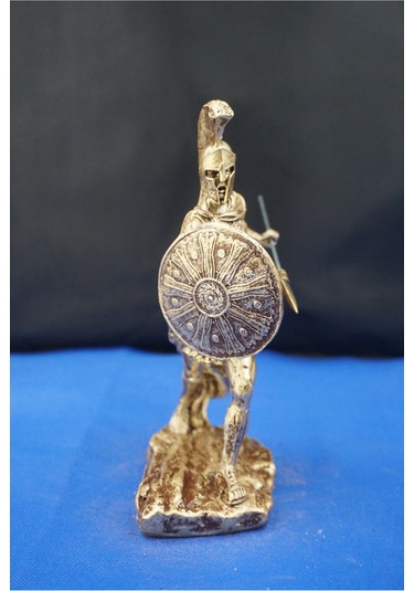 Mitolojik Tasarım Achilles Aşil - Ev Ofis Dekoratif Hediyelik Aksesuar 28 Cm Altın