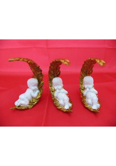 Melek Figürler-QQC 3LÜ TÜYDE UYUYAN MELEK7.8X4X9 CM