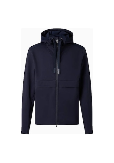 Bogner Ernesto Modern Athleisure Stil Hoodie Erkek Ceket Lacivert