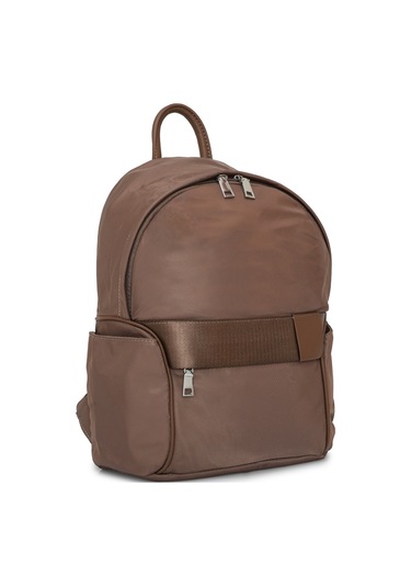 Cambirdge Polo Club Fermuarlı Yan Cepli Kadın Sırt Çantası Mb19 VİZON