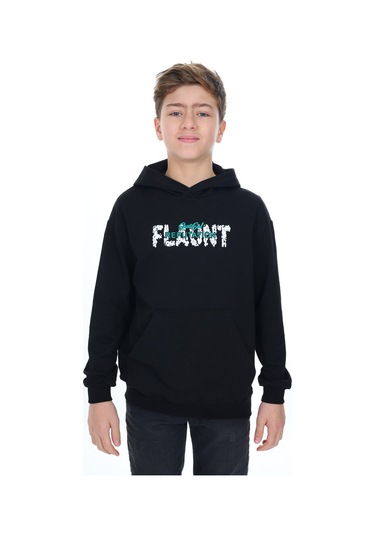 Toontoy Erkek Çocuk Flaunt Baskılı Sweatshirt Siyah