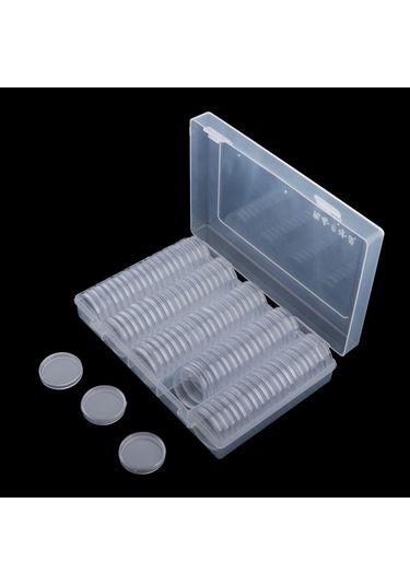 Dolıty Clear Coins Ekran Saklama Kutusu 25mm Sertifikalı Madeni Temizlemek