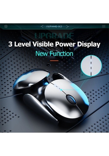 Prestigegoods Inphıc X2 3 Modu Fare Kablosuz Bluetooth 4.0/5.0 2400 Dpı Şarj Edilebilir Dizüstü Bilgisayar İçin X2
