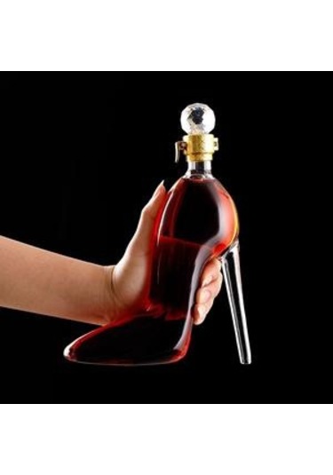 Sürahi Seti, Yüksek Topuklu Ayakkabı İle Viski Bardakları Likör, Bourbon, Votka 350ml