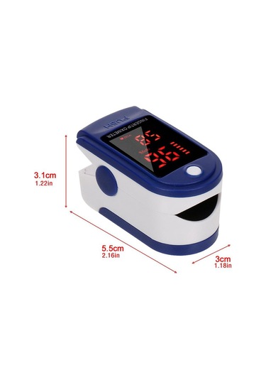 Parmak Ucu Nabız Oksimetresi Kan Oksijen Doygunluğu Ve Nabız Monitörü, Kordonlu 2 Yönlü Ekran