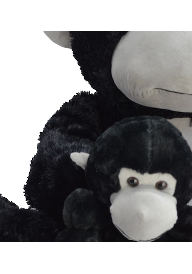 Peluş Yavrulu Goril 70 Cm 62930 Siyah