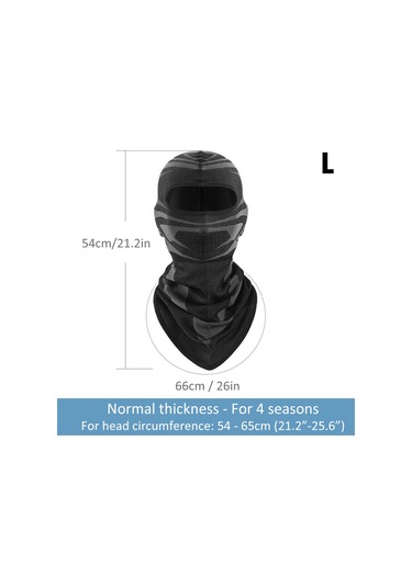 Xindoker Kışlık Bisiklet Kayak Outdoor Kalın Floklu Rüzgar Soğuk Engellli Tam Yüzlü Isıtıcı Baþlık Bandana 4 Mevsim Kırmızı - Siyah