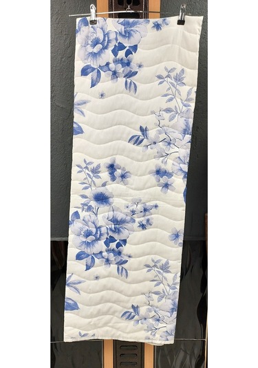Ogi Home Pamuklu Çok Amaçlı Desenli Tek Kişilik Pike, Yatak Ört 160x230 - Mavi-beyaz Mavi