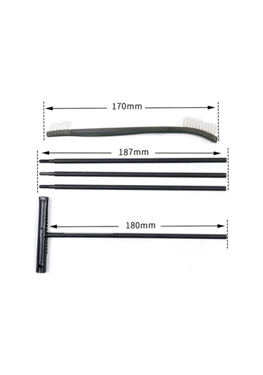 Pazly 11 Parçalı Temizleme Seti, Mutfak Fırçası, Tüp Fırça, Kıl Fırça, M16 Fırça Seti, Temizleyici Seti, Bez Çanta İle