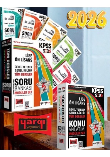 2026 Kpss Lise Ön Lisans Gk-gy Tüm Dersler Tamamı Çözümlü Modüler Soru Bankası Ve Konu Anlatım Seti
