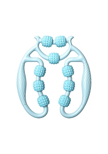 360 Derece Kas Silindiri Masaj Aleti - Gök Mavisi, Bacak, Boyun, El Ve Kol Kaslarını Rahatlatmak İçin Çok Renkli