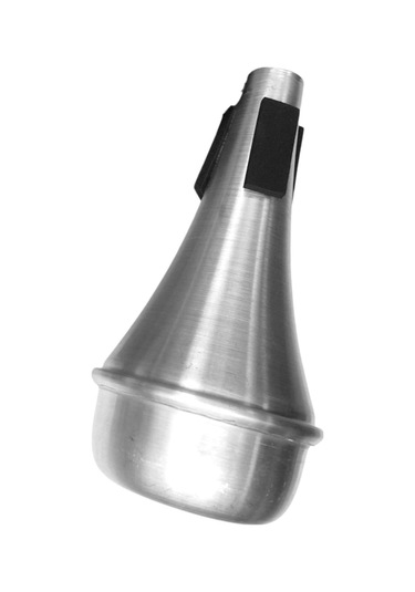 Homyl Trompet Düz Susturucu Alüminyum Alaşımlı Caz Gümüş