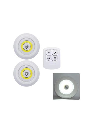 Led Lamba 3'lü Uzaktan Kumandalı Yapışkanlı Çok Renkli