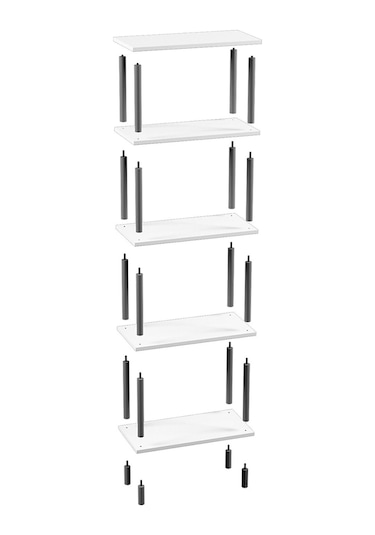 İntergo Dekoratif 5 Raflı Ahşap Ayaklı Kitaplık