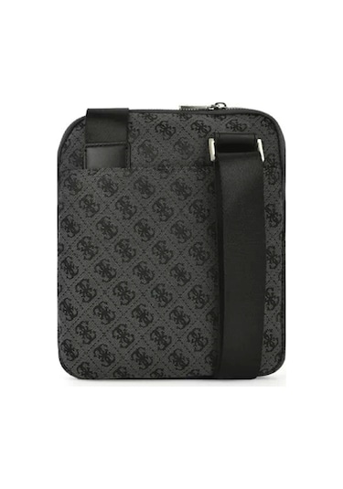 Guess Erkek Siyah Crossbag 4g Logolu Çanta Gri