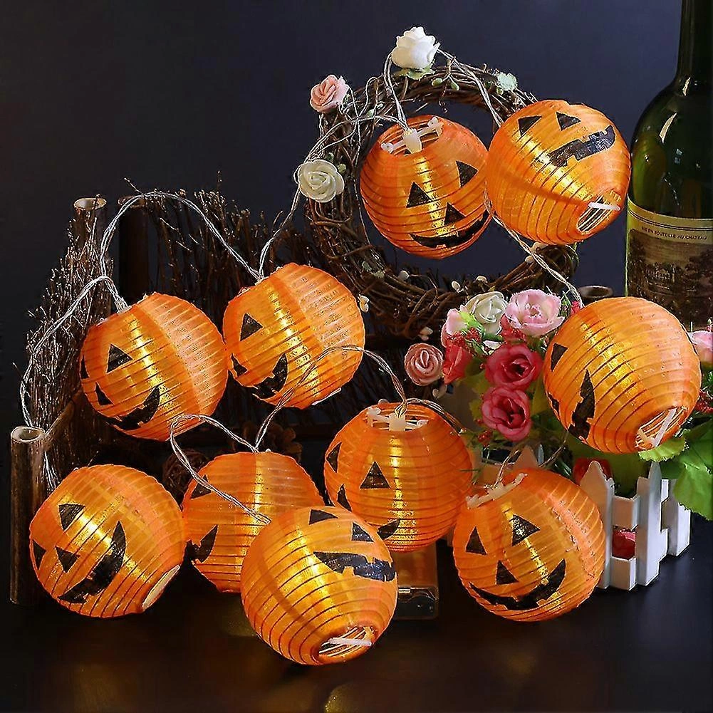 Cadılar Bayramı Parti Süslemeleri İçin Peri Işık Dizili 10 Led Jack-o-lantern Diğer