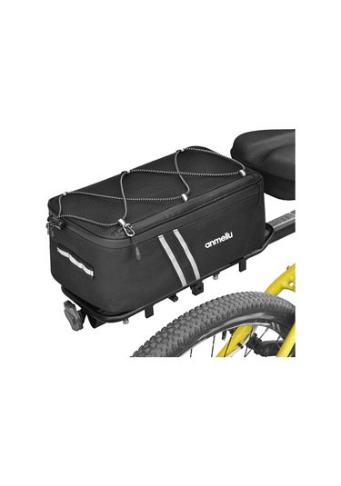 Padalink 7l Ergonomik Bisiklet Bagaj Çantası: Yağmurluklu, Siyah Polyester, Konforlu Seyahat İçin Tasarlanmış Çok Renkli