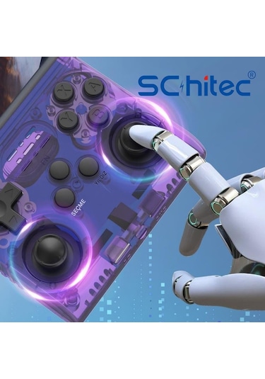 Schitec Retro Arcade R40s Pro Taşınabilir El Atari Konsolu 30.000 Oyunlu 98gb Mavi