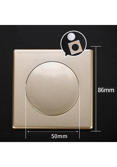 Sones Kare Klima Deliği Dekorasyon Kapağı Duvar Deliği Tıkacı, Stil: 9cm Altın