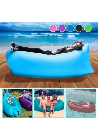 Prestigegoods 200x70cm Kırmızı Gül Kırmızı Açık Hava Yatağı, Taşınabilir Su Şişme Kanepe Kırmızı