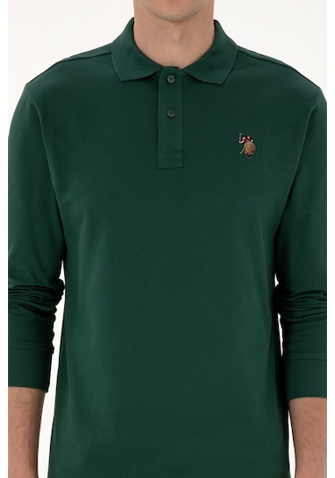 U.s. Polo Assn. Erkek Koyu Yeşil Sweatshirt 50313772-vr079 Koyu Yesıl