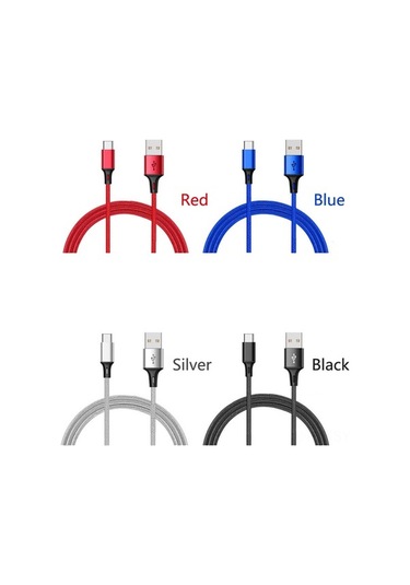 Sandwich Örgülü Nylon Type-c Kablosu - Hızlı Şarj, Stabil Veri Transfer - Samsung Galaxy, Lg, Oneplus Uyumlu