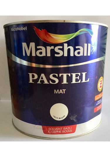 Marshall Pastel Mat Yağlı Boya (0,75 Lt-2,5 Lt) Beyaz