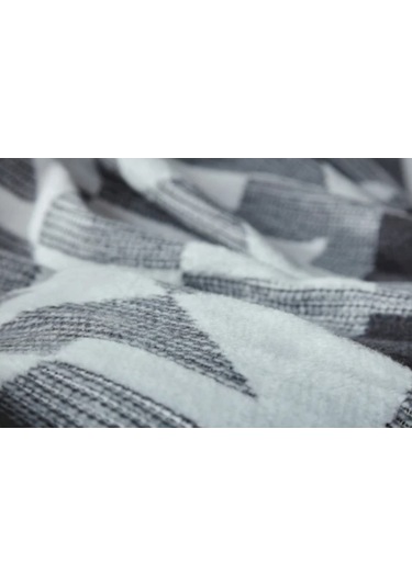 Doqu X Origami Battaniye Çift Kişilik Gri Diğer