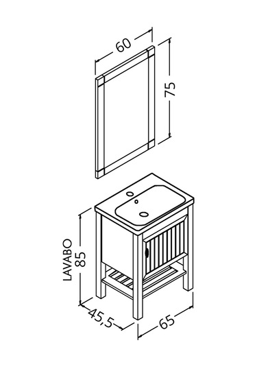 Helen 65 Cm Banyo Dolabı-Beyaz (Boy Dolap Hariç )