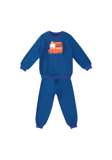 Denokids İtfaiye Erkek Bebek Eşofman Takım - Lacivert