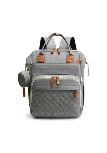 Novahub Moveevo Hafif Anne Çantası, Askılı Bebek Arabası, Çok Fonksiyonlu Kuru/ıslak Bölme Sırt Çantası Gri