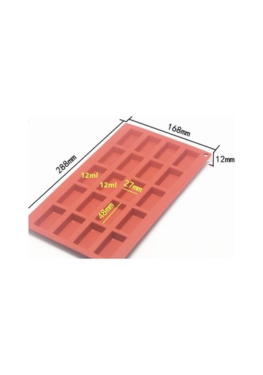 Fastbuy Silikon Finansör Kırmızı Fransız Tatlı Kek Kalıbı 20'li Kavite Ev Pastası Fırın Aparatı Mutfak Kek Yapım Malzemesi Kı KIrmızı