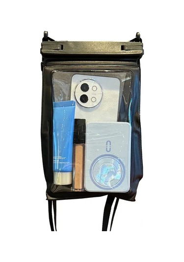 Kosona 8.2 İnç Dokunmatik Ekranlı Su Geçirmez Çanta, Yüzme Akıntı İçin Geniş Hacimli斜跨 Stili, Telefon Ve Eşyalarınızı Korur Beyaz