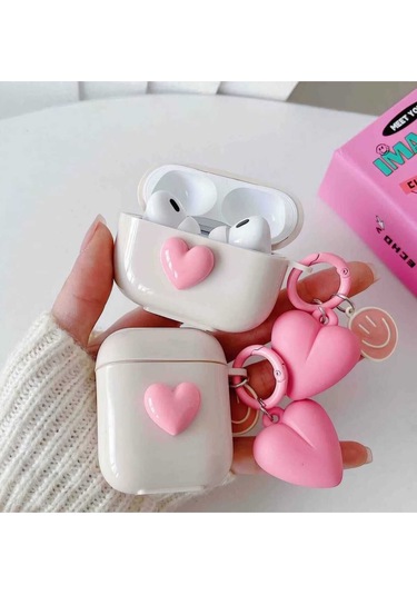 Iphone 3. Nesil Uyumlu Koruyucu Bluetooth Kulaklık Kılıfı Kalp Airpods 3. Nesil