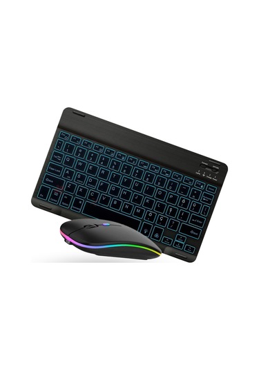Büro Ev Ofis Bilgisayarı İçin Siyah Rgb Işıklı Klavye Mouse Seti Diğer