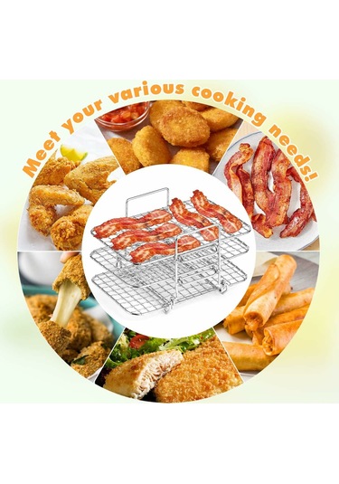 Vkemall Çift Bölgeli Fritöz İçin Paslanmaz Çelik Katmanlı Dehidratör Rafı, Af300uk/af400uk Uyumlu