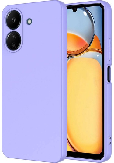 Forzacase Xiaomi Redmi 13c İle Uyumlu Liquid Serisi İçi Kadife Lansman Silikon Kılıf Lila