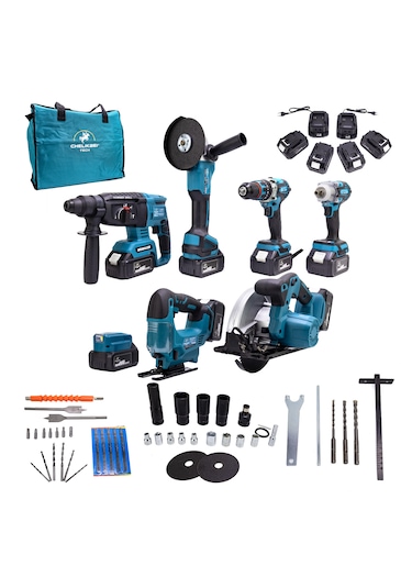 Chelikbei 36V Akülü Vidalama Seti 7'li Mavi