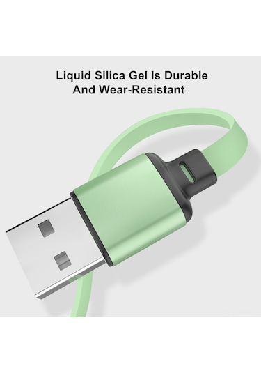 Suofeng 3'lü Genişletilebilir Telefon Şarj Kablosu, Sıvı Silikon, Hızlı Şarj 2.8a , Micro Usb/type-c/8pin, Evrensel Uyumlu, Mor