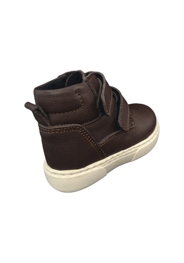 Ortopedikal1001 Ridente Kahverengi Bebe Erkek Çocuk Bot % 100 Deri Cırtlı Kahverengi