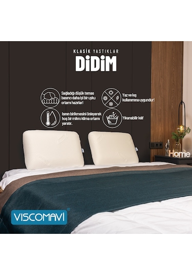Viscomavi Didim Tombul Klasik Visco Yastık