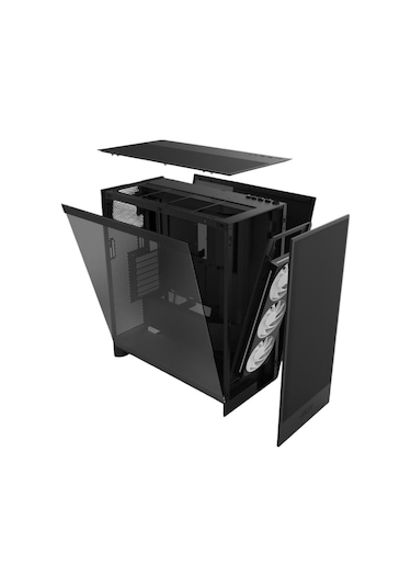 Nzxt H7 Flow 2024 CM-H72FB-R1 RGB Temperli Cam USB 3.2 ATX Mid Tower Kasa