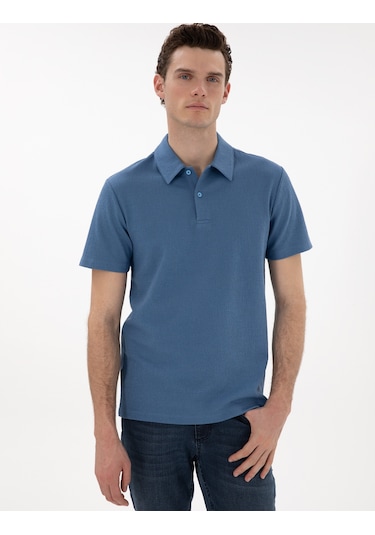 Pierre Cardin Erkek Mavi Tişört 50307581-vr036 Mavi