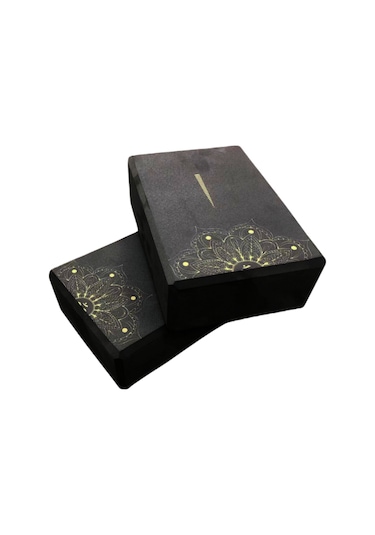 Xtr Fitness Yoga Blok Siyah Desenli Yoga Bloğu 2 Adet Siyah