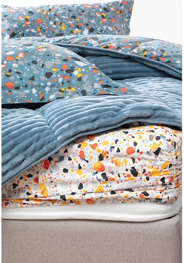 Yataş Bedding Terazzo Tek Kişilik Triola Set - Indigo