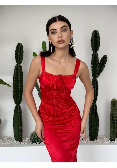 Pag İp Askılı Elbise Altın