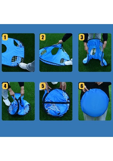 Homyl Çocuklar Futbol Kalesi Kale Çerçevesi Kolay Katlanır Açık Mavi